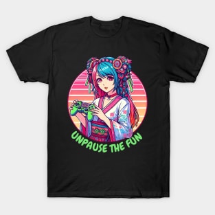 Unpause the fun gamer girl T-Shirt